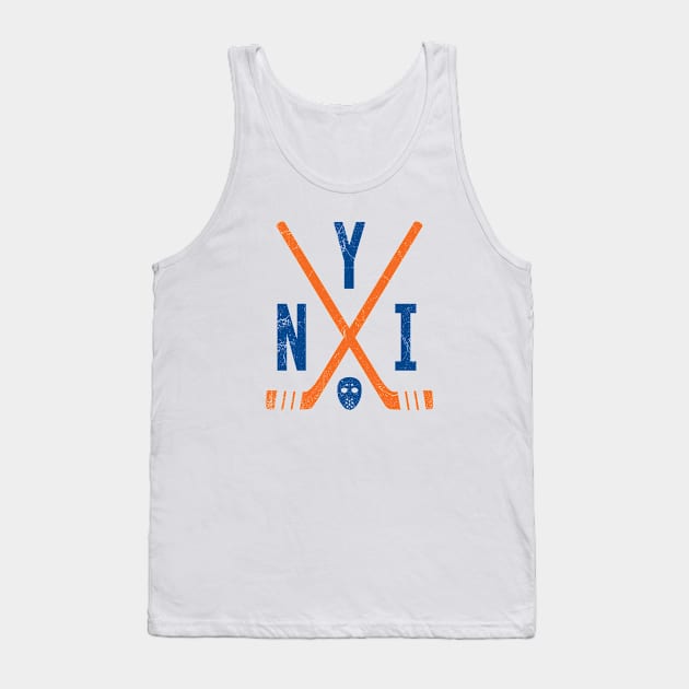 NYI Retro Sticks - White Tank Top by KFig21